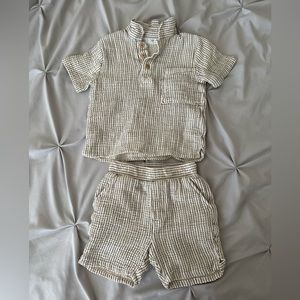 Zara stripped textured set